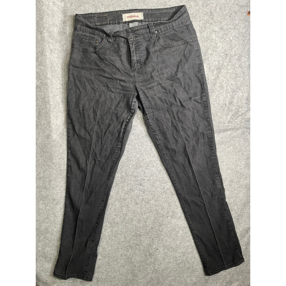 Hydraulic‎ Charcoal Grey Straight Leg Jeans Womens Size 18W Stretch Denim